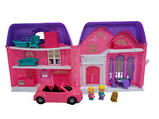 Casa de bonecas Fisher-Price fácil de dobrar rosa com figuras e acessórios!, usado comprar usado  Enviando para Brazil