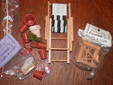 Kit de decoración de sillas vintage de jardín de hadas miniaturas para casa de muñecas, usado segunda mano  Embacar hacia Argentina