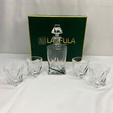 LANFULA Whiskey Crystal Decanter Set Twisted Liquor Carafe with 10 Oz Glasses for sale  Shipping to South Africa