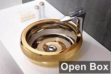 ANZZI LS-AZ179 - Regalla Modern Tempered Glass Vessel Bowl Sink, Speckled Gold for sale  Shipping to South Africa