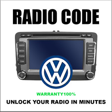VW RADIO ANTI-THEFT UNLOCKING PIN CODE RCD 510 RNS510 2 DECODING FAST SERVICE for sale  Shipping to South Africa
