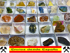 MINERALES en cajita 4x4 cms para coleccionar -  132 DIFERENTES Minerals Mineraux, usado segunda mano  Valladolid