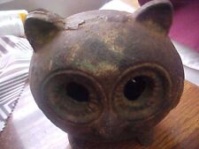 VINTAGE OLD CAST IRON OWL CANDLE, LANTERN, INCENSE BURNER for sale  Shipping to South Africa