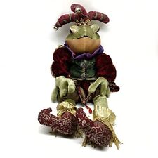 Muñeca bufón de colección príncipe rana arlequín decoración navideña estante de felpa niñera segunda mano  Embacar hacia Mexico