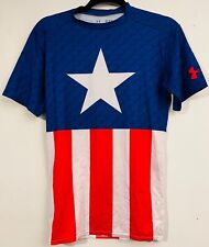 Camisa Under Armour Marvel Capitán América Compresión Heat Gear Mediana Alter Ego segunda mano  Embacar hacia Mexico