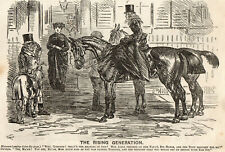 ANTIQUE 1864 PRINT HORSE RIDING SIDE SADDLE SIDESADDLE LADIES JOHN LEECH  ===- for sale  Shipping to Canada
