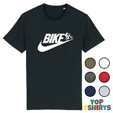 BIKE Mountain Bike T-shirt Biker Downhill Rider Bicycle Wheelie Tricks BMX Top for sale  Shipping to South Africa