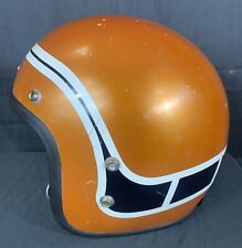  Casco vintage naranja metálico naranja Yamaha pruebas enduro 🙂 segunda mano  Embacar hacia Argentina