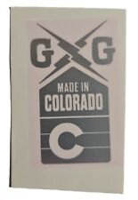 Guerrilla Gravity, OEM Frame Decal, "GG Made In Colorado", 1.25" X 2.25", Mt Slv for sale  Shipping to South Africa