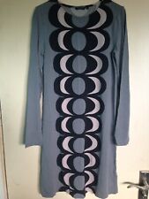 Käytetty, Ladies Nanso Grey Geometric Design Long Sleeved Jumper Dress Size XS myynnissä  Leverans till Finland