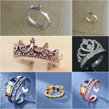 Anillo de circonio cúbico corona de plata 925 para mujeres anillos de boda joyería regalos talla 6-10 segunda mano  Embacar hacia Argentina