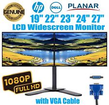 HP DELL Planar LG 19" 22" 23" 24" 27" 1920x1080 LCD monitor widescreen cabo VGA comprar usado  Enviando para Brazil