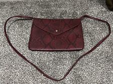 Burgundy snakeskin bag for sale  WATERLOOVILLE