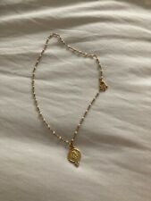 Temple St. Clair pearl/18k gold station necklace;  18k gold/diamond cherub charm for sale  Bedford