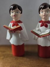 Jamar-Mallory Studio 60's Carolers Singing Choir Painted Ceramic Figurines 2pc for sale  Shipping to South Africa