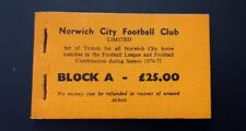Norwich city season for sale  NORWICH