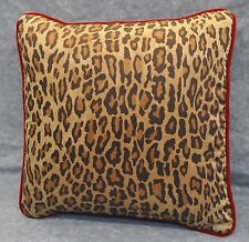 Travesseiro de veludo com fio feito com tecido de estampa de animal leopardo veneziano Ralph Lauren comprar usado  Enviando para Brazil