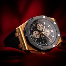 Cronógrafo Audemars Piguet Royal Oak Offshore ouro rosa preto cerâmica 26401RO comprar usado  Enviando para Brazil