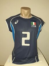 Camiseta deportiva de voleibol Italia asics L azul , usado segunda mano  Embacar hacia Mexico