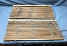Par de persianas de diseño con cable de madera de colección de roble 32"" x 73"" antiguas 2114-23B segunda mano  Embacar hacia Argentina