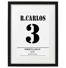 Camisa Roberto Carlos Real Madrid estampa de arte / pôster, usado comprar usado  Enviando para Brazil