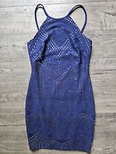 Mini-vestido Jump Apparel azul Halter - Pequeno/detalhe de impressão cravejado  comprar usado  Enviando para Brazil