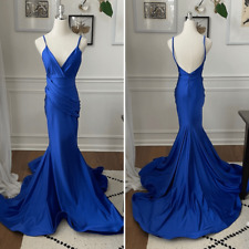 Jessica Angel Cobalt Blue Mermaid Style Gown Dress Prom Formal Gala $550 S, used for sale  Shipping to South Africa