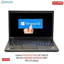 Lenovo ThinkPad T440s 14" Intel i5 4th Gen 8GB RAM 256GB SSD WiFi Win 10 Laptop for sale  Shipping to South Africa
