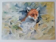 Fox original watercolour for sale  UK
