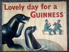 100% Original Vintage 30x40 QUAD Guinness Advertising Poster Gilroy c1950 for sale  Shipping to South Africa