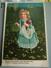 Bambina bambola cartolina usato  Torino