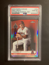 MIKE TROUT 2019 TOPPS CHROME #200 REFRATOR SENTADO NO ABRIGO PSA 10 GEM ESTADO PERFEITO comprar usado  Enviando para Brazil