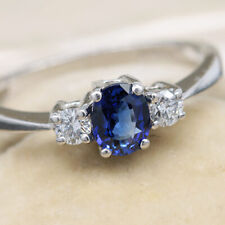 sapphire diamond trilogy ring for sale  LUTON
