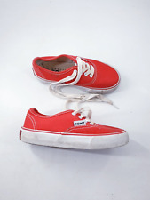 Genuine Tomy Takkies size 12 (31) red canvas pumps lace up casual trainers, used for sale  Shipping to South Africa