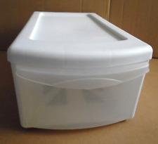Gaveta transparente Sterilite ÚNICA gaveta branca armazenamento (plástico), usado comprar usado  Enviando para Brazil