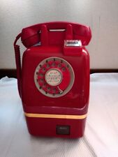 Vintage Retro Payphone Dial Japanese Public Phone 10 Yen Red Telephone Rare  JP for sale  Shipping to South Africa