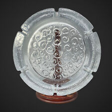 Vintage Blenko Ice Glass Ashtray Bowl Dish Finland Swirly Art Glass 9.5”W myynnissä  Leverans till Finland