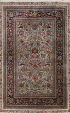 Pre-1900 Antique Vegetable Dye Silk Hereke Turkish Rug 3x5 Hand-made Carpet for sale  Shipping to South Africa