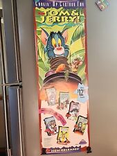 Pôster promocional Tom & Jerry aluguel de vídeo Turner vídeo 1992 Tex Avery Droopy 12x36 comprar usado  Enviando para Brazil