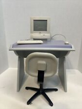Antigo American Girl 1996 Mini Macintosh Brinquedo Computador Mesa Cadeira Mac Agradável Apple, usado comprar usado  Enviando para Brazil