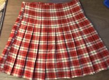 Red check pleated for sale  NEWCASTLE UPON TYNE