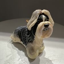 Estatueta enfeite vintage Shih Tzu em pé osso de cachorro decoração de Natal filhote comprar usado  Enviando para Brazil