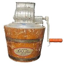 Vintage Alaska Royal Ice Crusher With Label Model 37 Wood Bucket & Crank, used for sale  Shipping to South Africa
