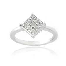 925 Silber 1/10ct Diamant Diamantform Versprechen Ring comprar usado  Enviando para Brazil