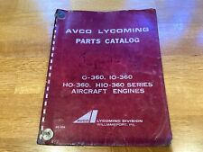 AVRO LYCOMING AERO ENGINE PARTS MANUAL 0-360, 10-360, HO-360 & HIO 360 SERIES, used for sale  Shipping to South Africa