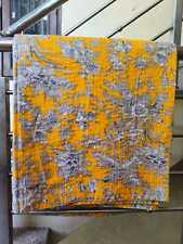 Colcha, cobertor, arremesso amarelo multicolorido estampa de tela algodão Kantha comprar usado  Enviando para Brazil