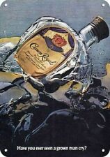 1981 CROWN ROYAL Whisky NUNCA VIU UM HOMEM ADULTO CHORAR? Réplica decorativa de placa de metal comprar usado  Enviando para Brazil