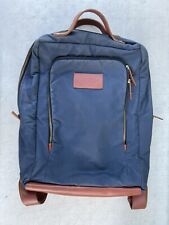 MALETÍN Bretón MODERNO MOCHILA Azul 17" Viaje Regreso Top Bolso Cuero de Lona segunda mano  Embacar hacia Argentina