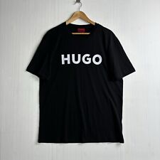 Usado, Camiseta Hugo Boss HUGO Masculina Logotipo Frontal Grande Tamanho G Preta comprar usado  Enviando para Brazil