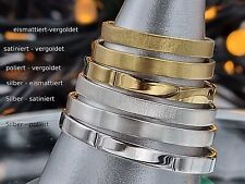 SterlingSilber925 Ring 3mm poliert/vergoldet satiniert/eismattiert/rund gehämme, usado comprar usado  Enviando para Brazil